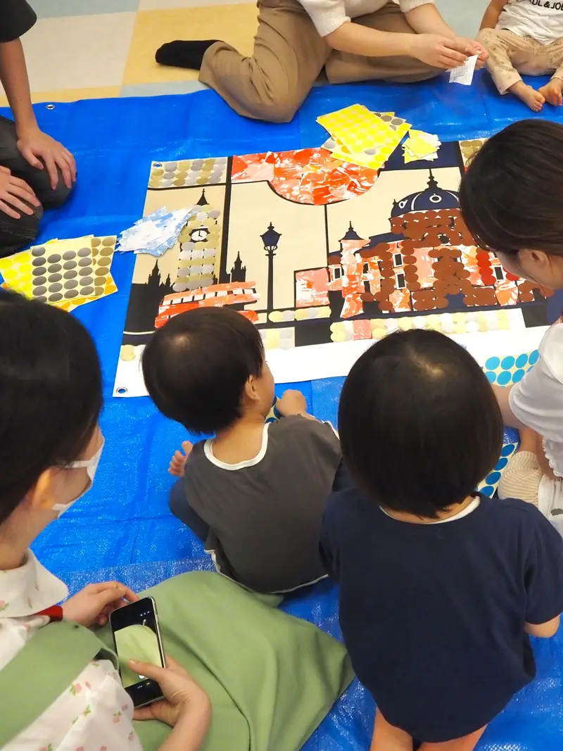 ゆうてまち保育園・クローバー保育園のワークショップの様子（9/29・1枚目）